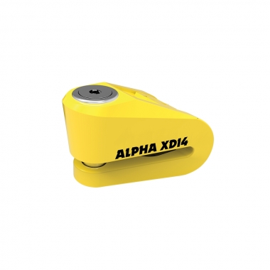 SPYNA OXFORD ALPHA XD14 STAINLESS DISC LOCK(14MM PIN) YELLOW