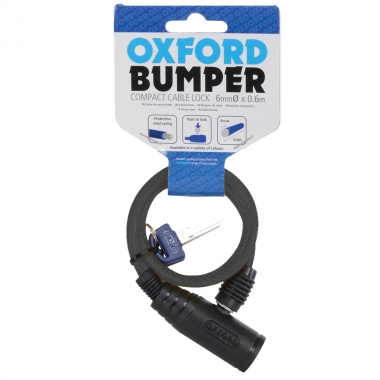 U-SPYNA OXFORD BUMPER CABLE LOCK SMOKE 6MM X 600MM