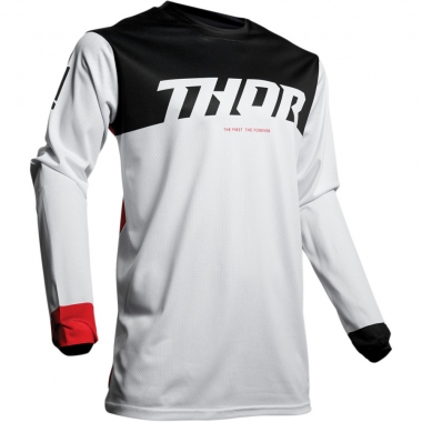 MX JERSEY THOR PULSE AIR FACTOR WHITE/RED JERSEY