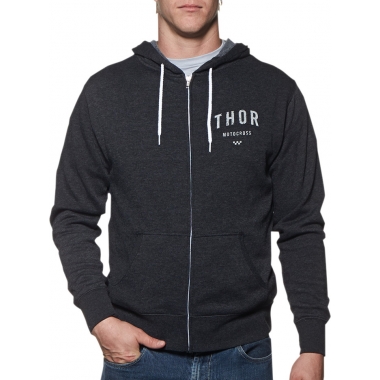 THOR SHOP CHARCOAL/HEATHER ZIP-UP PULLOVER