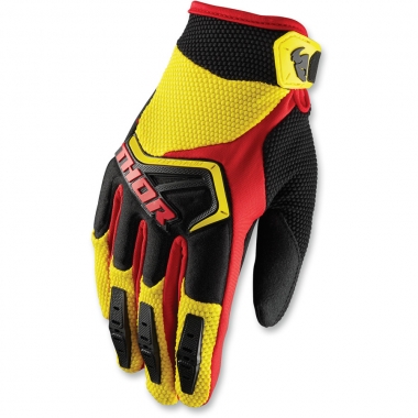 MX GLOVES THOR YOUTH SPECTRUM YELLOW/BLACK/RED
